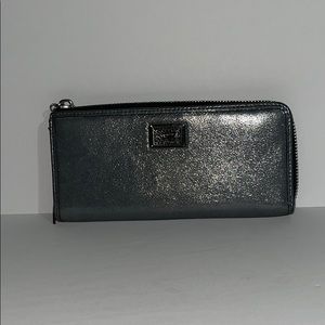 COACH Poppy Wallet - Metallic Silver